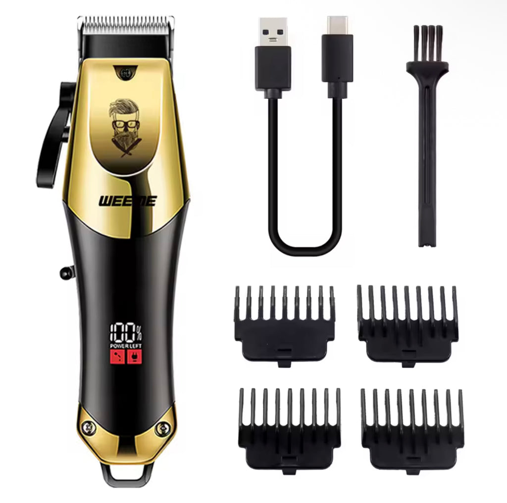 T9 Vintage Men's Electric Hair Clipper Beard Trimmer/Rechargeable Hair Cutting Machine With Nose Hair Trimmer Kit Boyfriend Gift