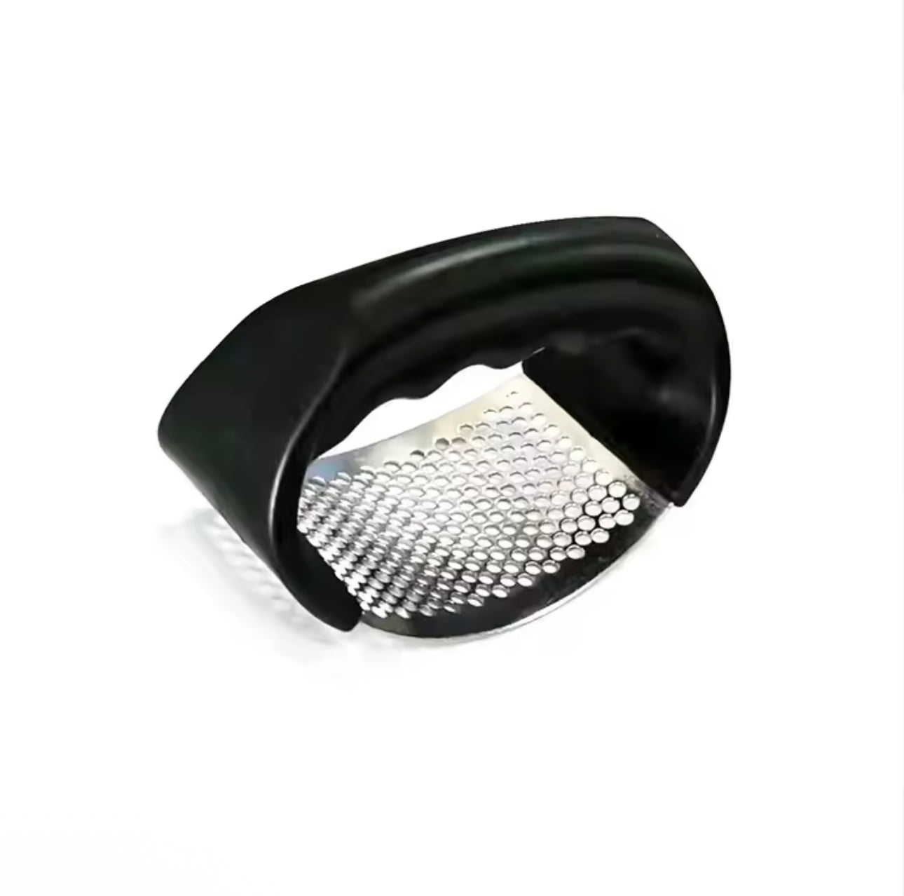 Stainless Steel Garlic Press Rocker Garlic Mincer Garlic Crusher Easy-Squeeze Tool with Peeler and Cleaning Brush for Smashing
