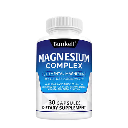 Magnesium Complex - Magnesium Glycinate, Magnesium Malate, Supports Muscle, Bone Health, Sleep Quality, Relieves Anxiety